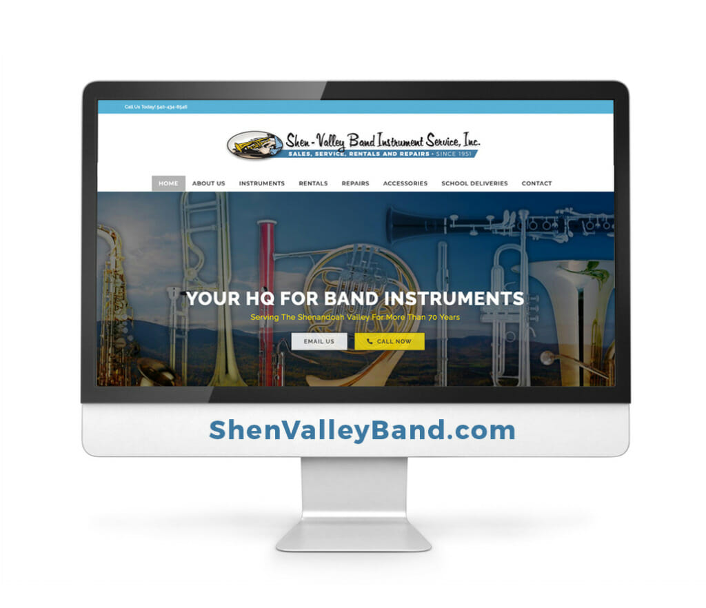 See this site live at ShenValleyBand.com
