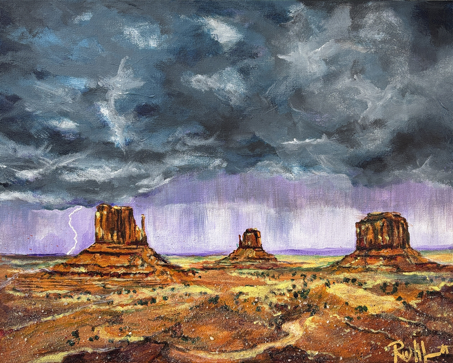 Stormy Sky — Monument Valley Stormy Sky — Monument Valley, a painting by Robert Mott