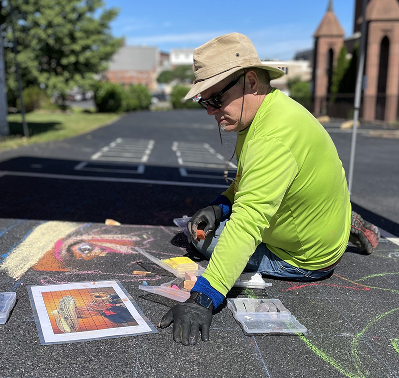 Robert Mott, Virginia chalk artist
