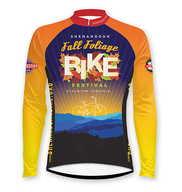 Fall Foliage Bike Festival jersey designed by Robert Mott
