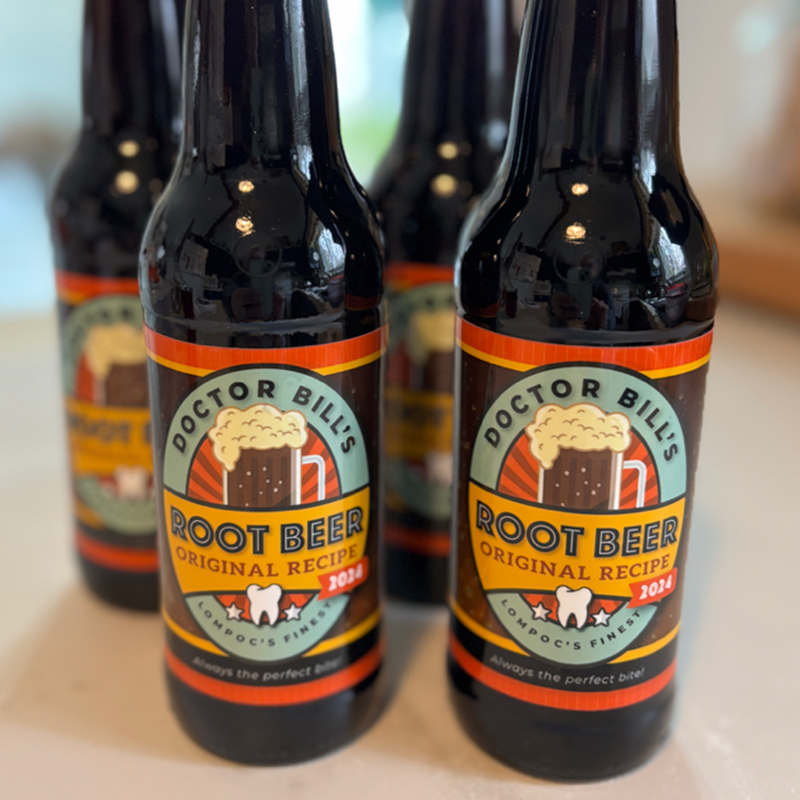 Root beer label design for Heath Dental Group Root beer label design for Heath Dental Group