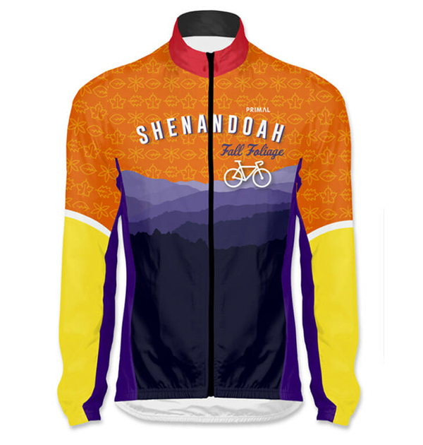Fall Foliage Bike Festival wind jacket designed by Robert Mott